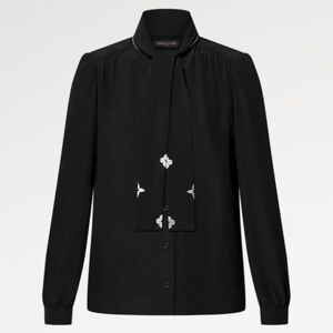 Louis Vuitton Black Silk Blouse size IT 38